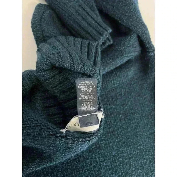 🧶 Karen Scott Dark Teal/Green Collared Button-Up Textured Sweater - Picture 11 of 11